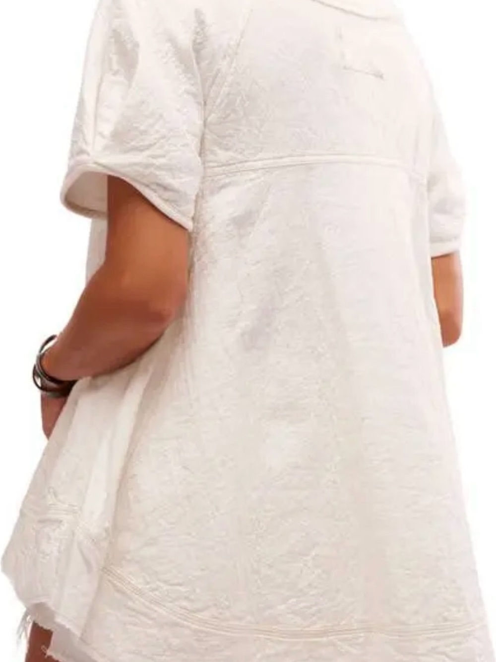 We The Free Sunset City Ecru Short-Sleeve Tunic Top - Picture 2 of 6